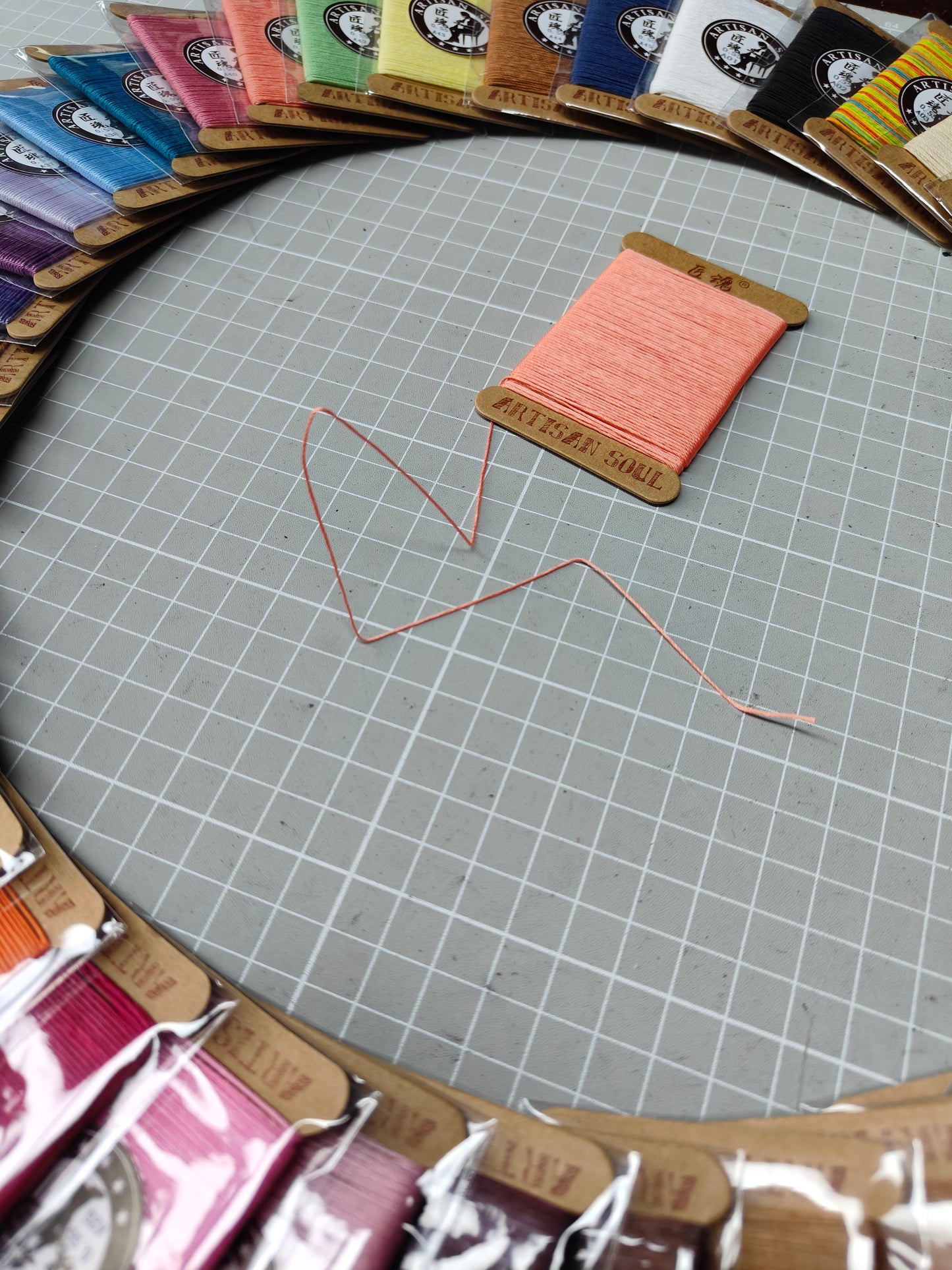 Small piece wax thread