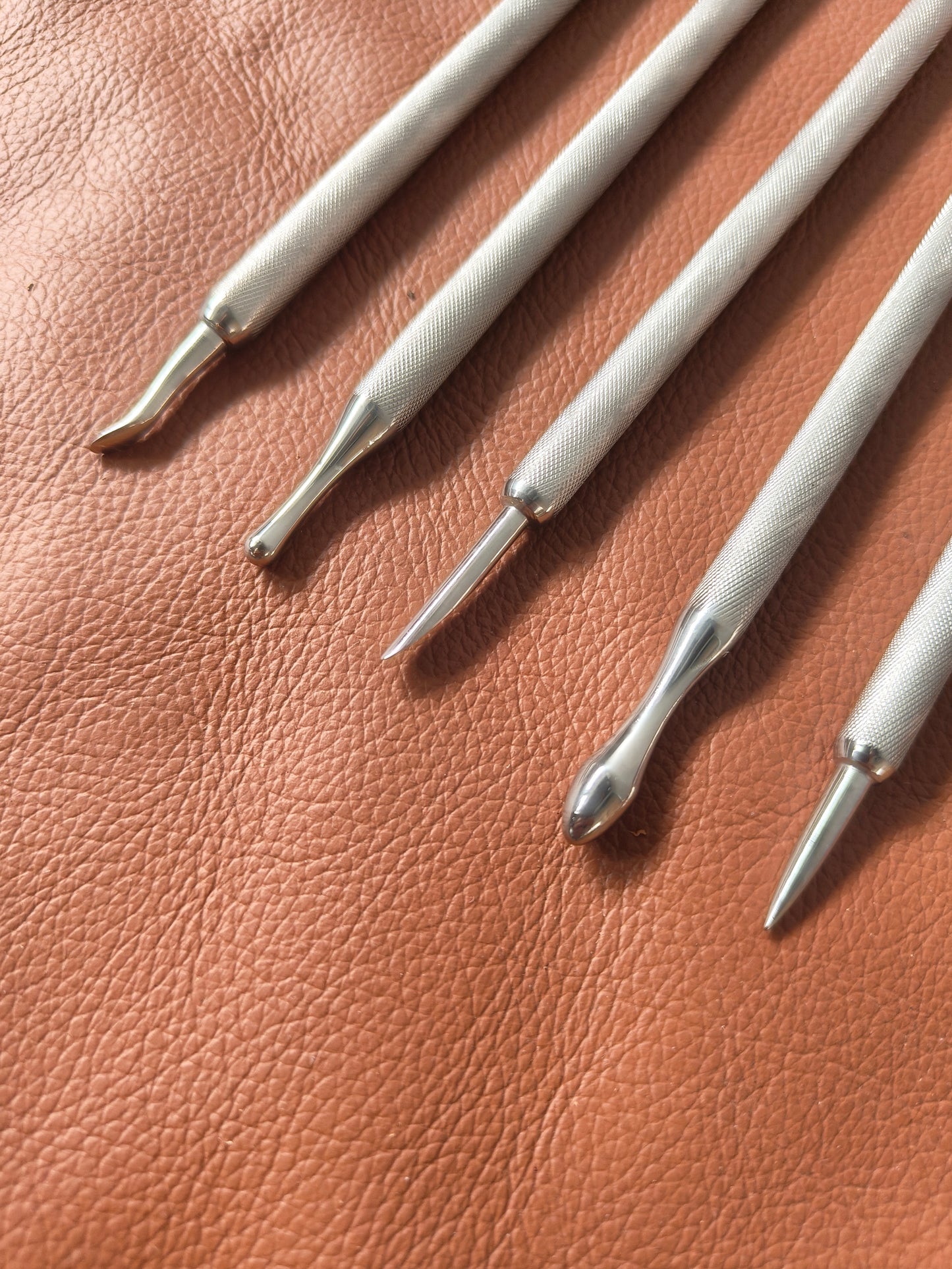 Leather carving moulding&pressing tools set (5pcs)