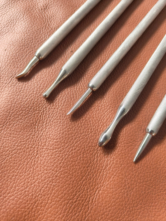 Leather carving moulding&pressing tools set (5pcs)