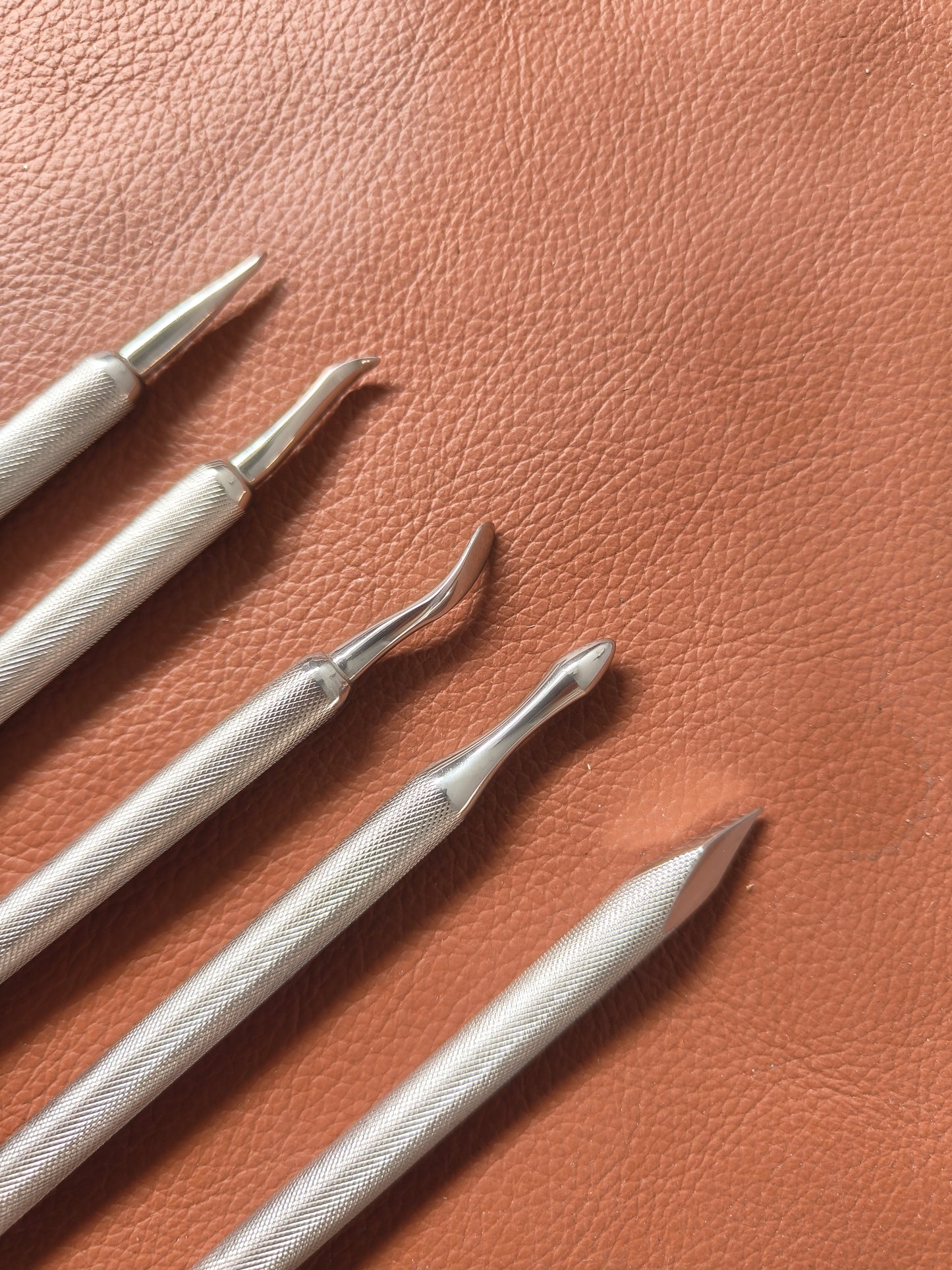 Leather carving moulding&pressing tools set (5pcs)