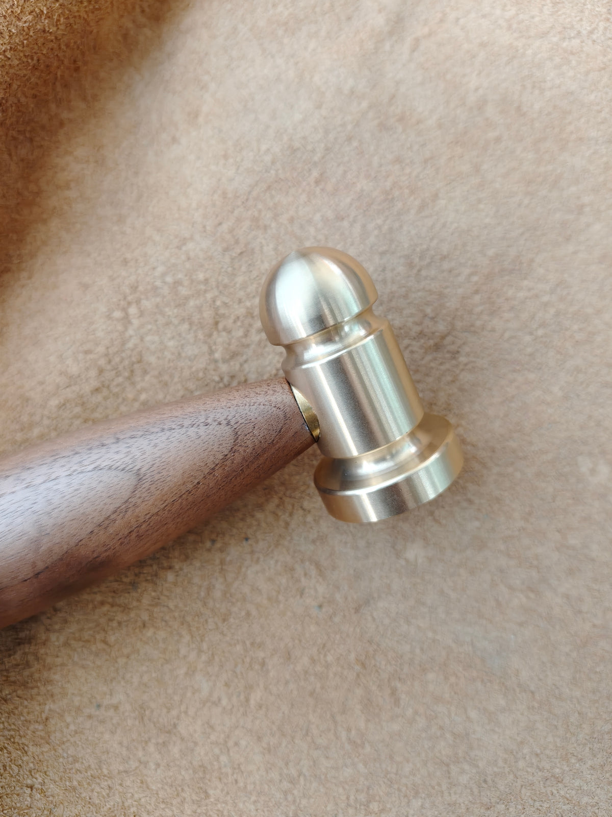 Short handle brass tapping hammer