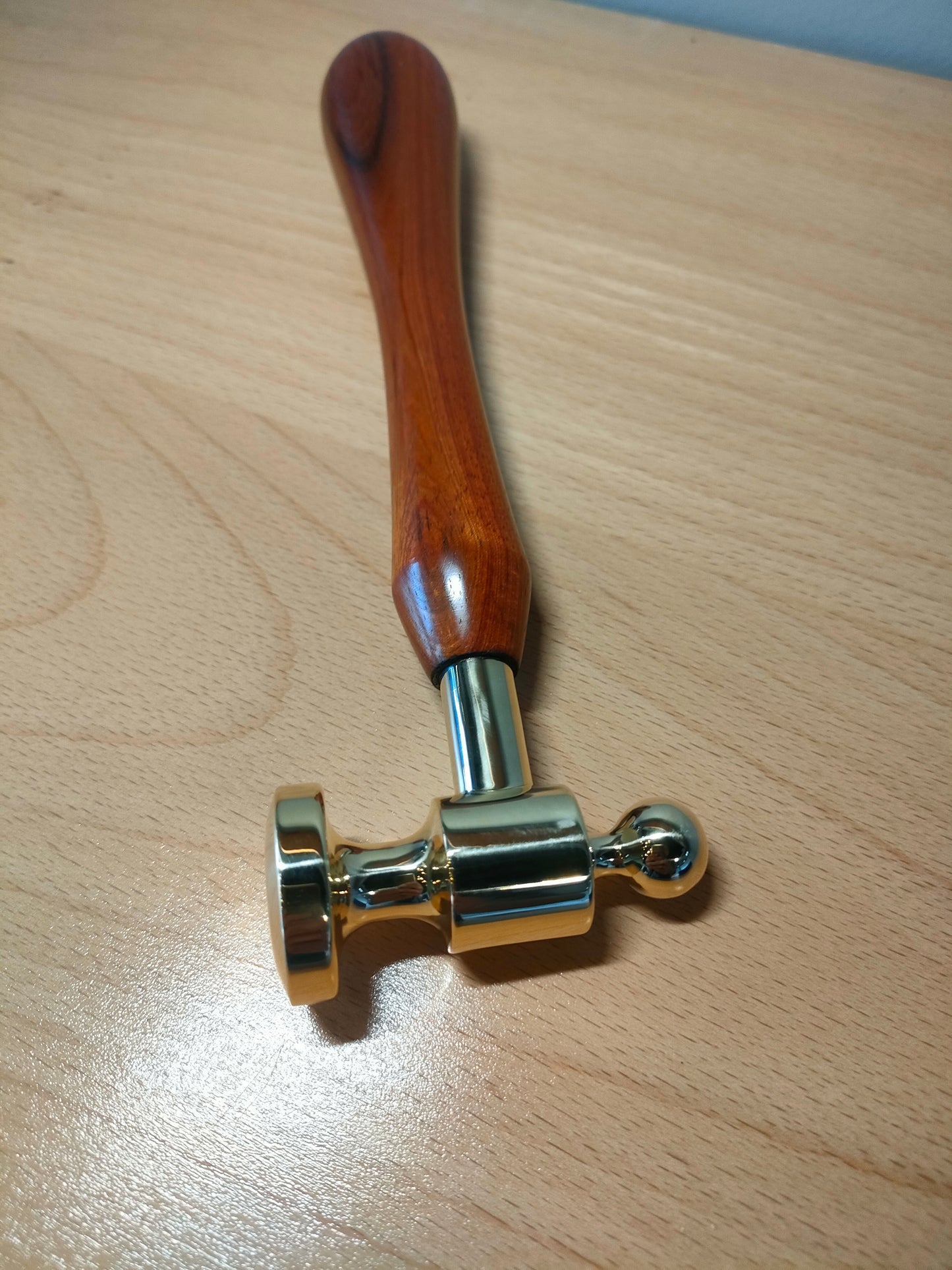 Custom brass hammer – Kevin Leather Tools