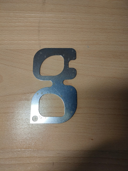304 Stainless Steel Radius Pattern & Cutting Guide