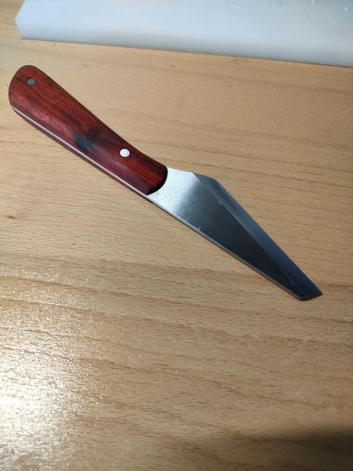 KL rosewood handle clip tip straight cutting knife