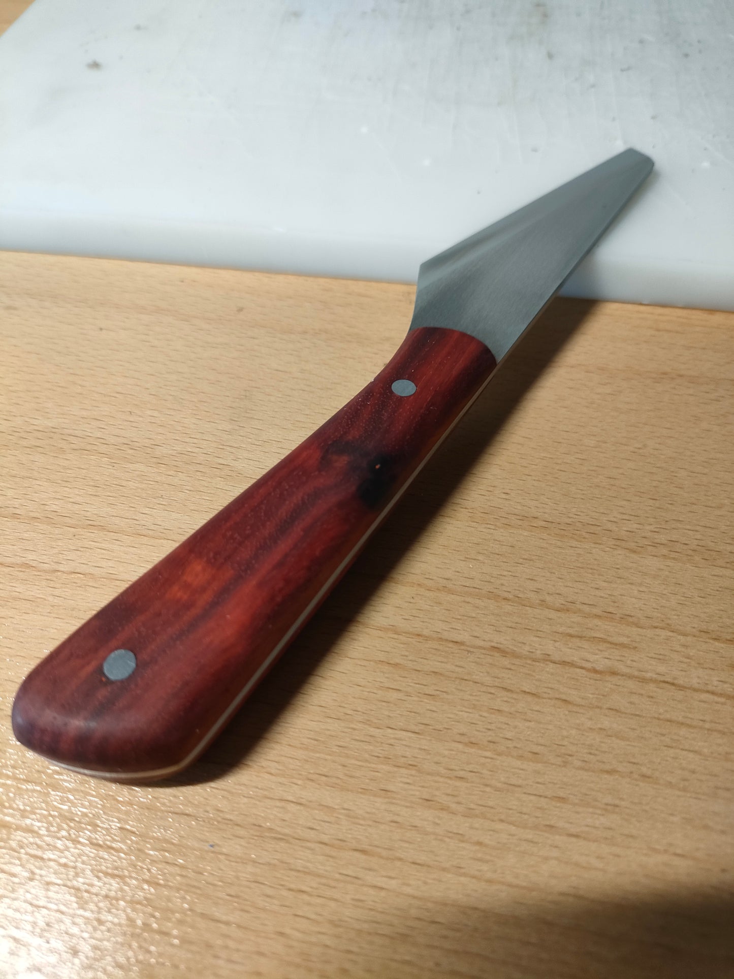 KL rosewood handle clip tip straight cutting knife