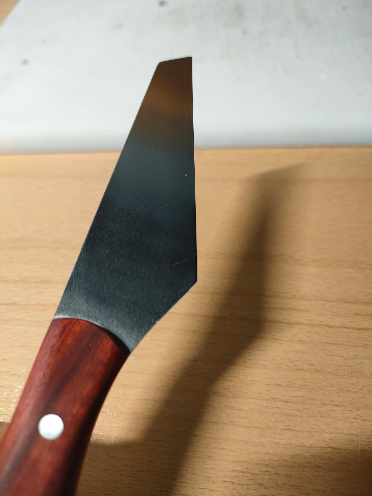 KL rosewood handle clip tip straight cutting knife