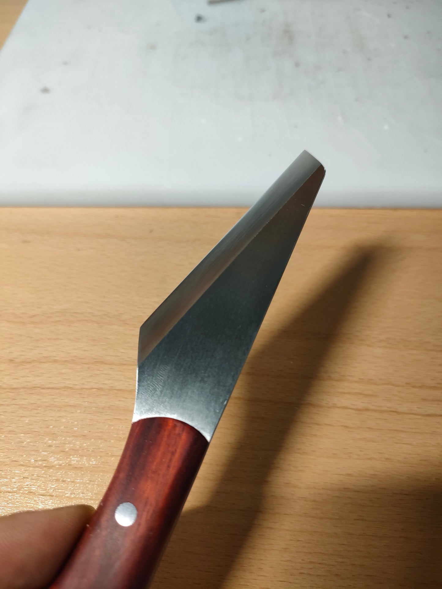 KL rosewood handle clip tip straight cutting knife